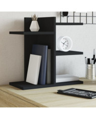 Organisateur de bureau noir 42x21,5x42 cm bois d'ingénierie | Mobilier & Déco