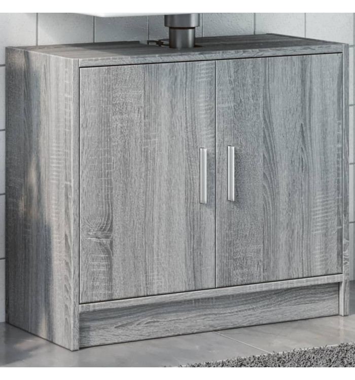 Armoire d'évier sonoma gris 63x29x55 cm bois d'ingénierie | Mobilier & Déco