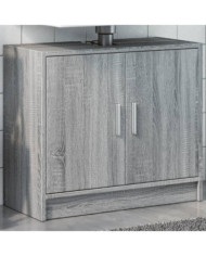 Armoire d'évier sonoma gris 63x29x55 cm bois d'ingénierie | Mobilier & Déco