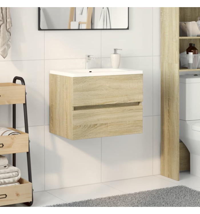 Armoire d'évier Chêne sonoma 60x38,5x45 cm Aggloméré | Mobilier & Déco