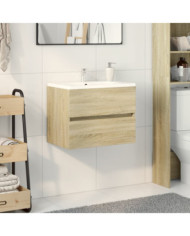 Armoire d'évier Chêne sonoma 60x38,5x45 cm Aggloméré | Mobilier & Déco