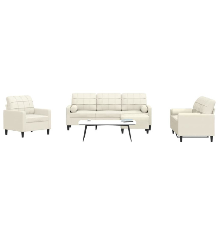 Ensemble de canapés 4 pcs avec coussins et traversins velours | Mobilier & Déco