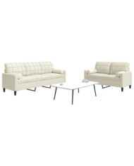 Ensemble de canapés 2 pcs avec coussins et traversins velours | Mobilier & Déco