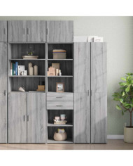 Armoire de rangement mince sonoma gris 50x42,5x225 cm | Mobilier & Déco