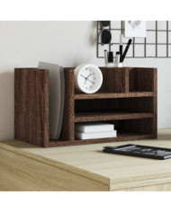 Organisateur de bureau chêne marron bois d'ingénierie | Mobilier & Déco