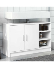 Armoire d'évier blanc 90x29x55 cm bois d'ingénierie | Mobilier & Déco