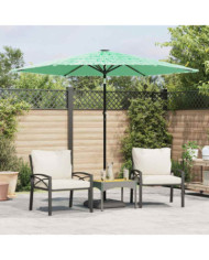 Parasol de jardin avec mât en acier vert 268x268x226 cm | Mobilier & Déco