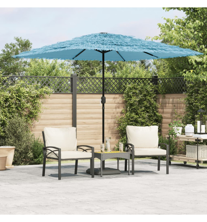 Parasol de jardin avec mât en acier bleu 248x248x248 cm | Mobilier & Déco