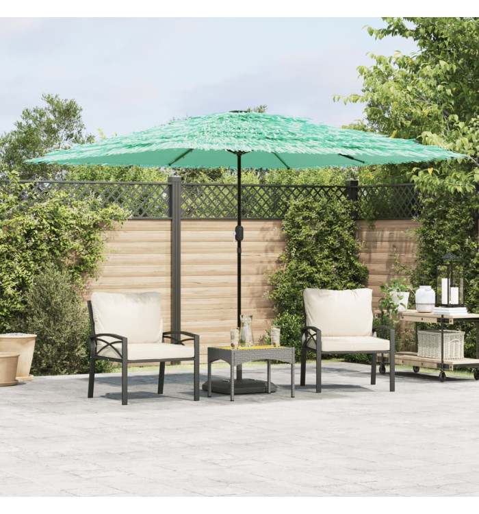 Parasol de jardin avec mât en acier vert 290x290x238 cm | Mobilier & Déco
