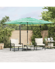 Parasol de jardin avec mât en acier vert 290x290x238 cm | Mobilier & Déco