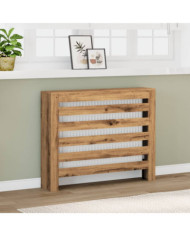 Cache-radiateur chêne artisanal 104x20x82 cm bois d'ingénierie | Mobilier & Déco