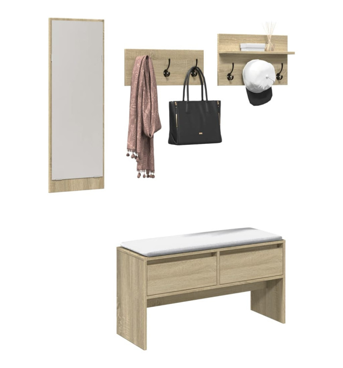 Ensemble de meubles de couloir 4 pcs chêne sonoma | Mobilier & Déco