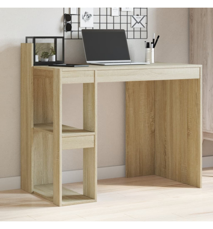 Bureau chêne sonoma 103,5x56,5x94 cm bois d'ingénierie | Mobilier & Déco
