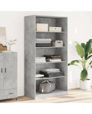 Garde-robe Gris béton 100x50x200 cm Aggloméré | Mobilier & Déco