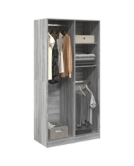 Garde-robe sonoma gris 100x50x200 cm bois d'ingénierie | Mobilier & Déco