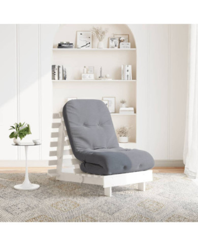 Canapé-lit futon avec matelas 60x206x11 cm bois massif de pin | Mobilier & Déco