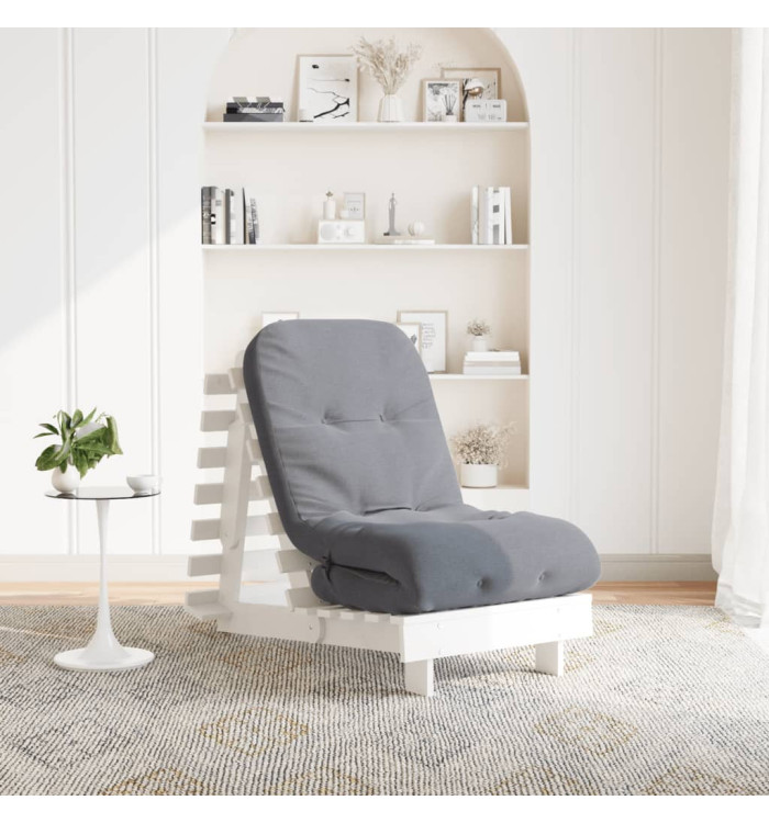 Canapé-lit futon avec matelas 60x206x11 cm bois massif de pin | Mobilier & Déco