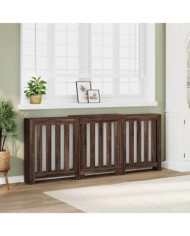 Cache-radiateur chêne marron 205x21,5x83,5 cm bois d'ingénierie | Mobilier & Déco