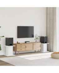 Supports de haut-parleurs 2 pcs blanc bois d'ingénierie | Mobilier & Déco