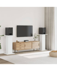 Supports de haut-parleurs 2 pcs blanc bois d'ingénierie | Mobilier & Déco