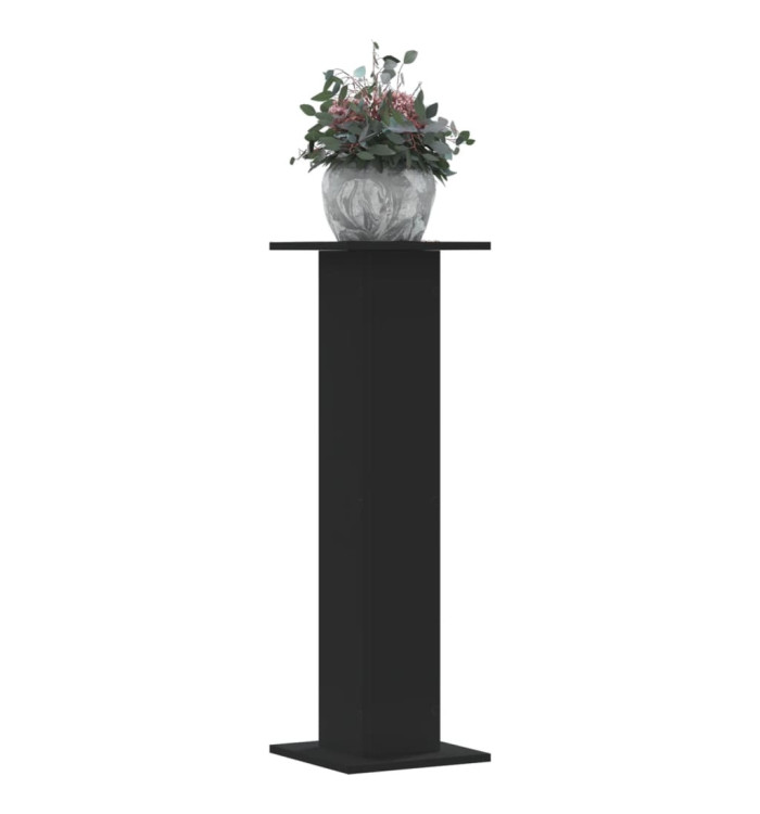 Supports pour plantes 2 pcs noir 30x30x95 cm bois d'ingénierie | Mobilier & Déco