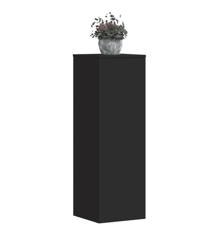 Supports pour plantes 2 pcs noir 33x33x100 cm bois d'ingénierie | Mobilier & Déco