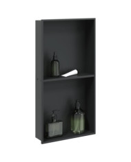 Niche de douche noir mat 32x62x9 cm acier inoxydable | Mobilier & Déco