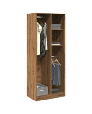 Garde-robe chêne artisanal 80x50x200 cm bois d'ingénierie | Mobilier & Déco