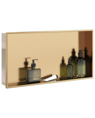 Niche de douche doré brossé 62x32x9 cm acier inoxydable | Mobilier & Déco