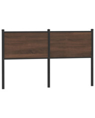Tête de lit chêne marron 140 cm bois d'ingénierie et acier | Mobilier & Déco