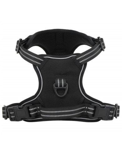 Harnais pour chien et bandes réfléchissantes réglables noir XL | Mobilier & Déco