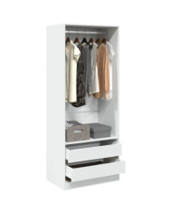 Garde-robe blanc 80x50x200 cm bois d'ingénierie | Mobilier & Déco