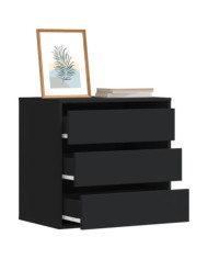 Commode d'angle noir 60x41x58 cm bois d'ingénierie | Mobilier & Déco