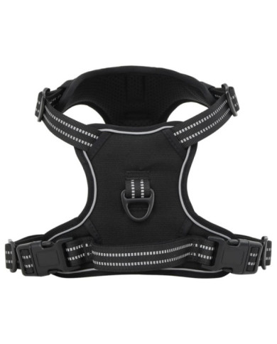 Harnais pour chien avec laisse et collier réglables noir S | Mobilier & Déco