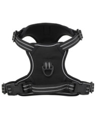 Harnais pour chien avec laisse et collier réglables noir S | Mobilier & Déco