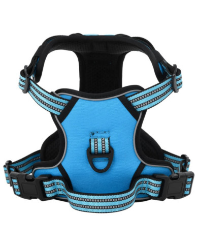 Harnais pour chien avec laisse et collier réglables bleu XL | Mobilier & Déco