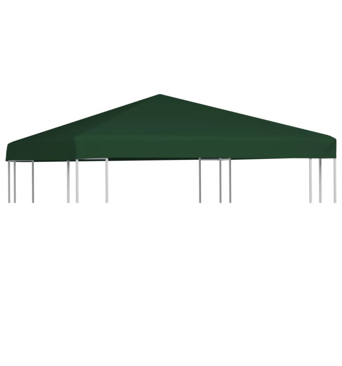 Toile supérieure de belvédère 310 g / m² 3 x 3 m Vert | Mobilier & Déco
