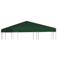 Toile supérieure de belvédère 310 g / m² 3 x 3 m Vert | Mobilier & Déco