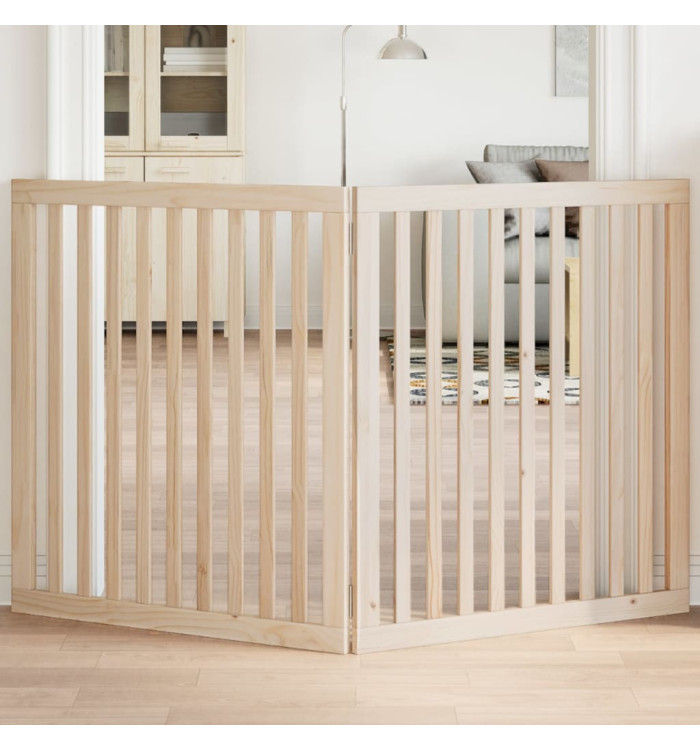 Barrière pour chien pliable 2 panneaux 160 cm bois de peuplier | Mobilier & Déco