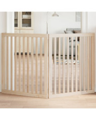 Barrière pour chien pliable 2 panneaux 160 cm bois de peuplier | Mobilier & Déco