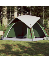 Tente de camping de cabine 4 personnes vert imperméable | Mobilier & Déco