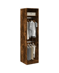 Garde-robe chêne fumé 50x50x200 cm bois d'ingénierie | Mobilier & Déco