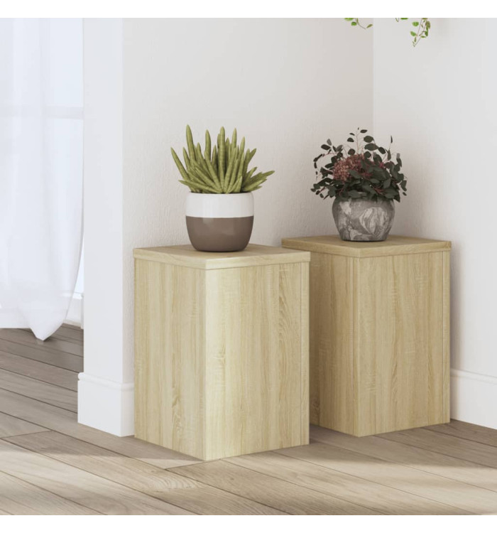 Supports pour plantes 2 pcs chêne sonoma bois d'ingénierie | Mobilier & Déco