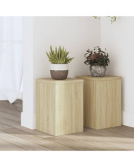 Supports pour plantes 2 pcs chêne sonoma bois d'ingénierie | Mobilier & Déco