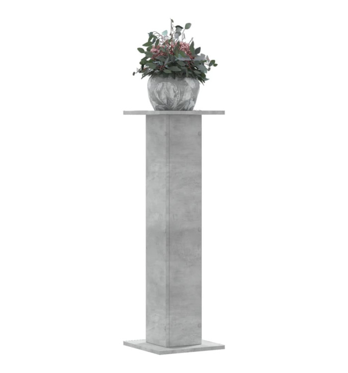 Supports pour plantes 2 pcs gris béton bois d'ingénierie | Mobilier & Déco