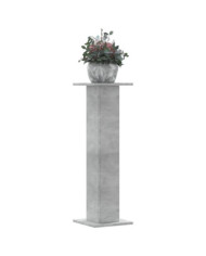 Supports pour plantes 2 pcs gris béton bois d'ingénierie | Mobilier & Déco