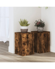 Supports pour plantes 2 pcs chêne fumé bois d'ingénierie | Mobilier & Déco