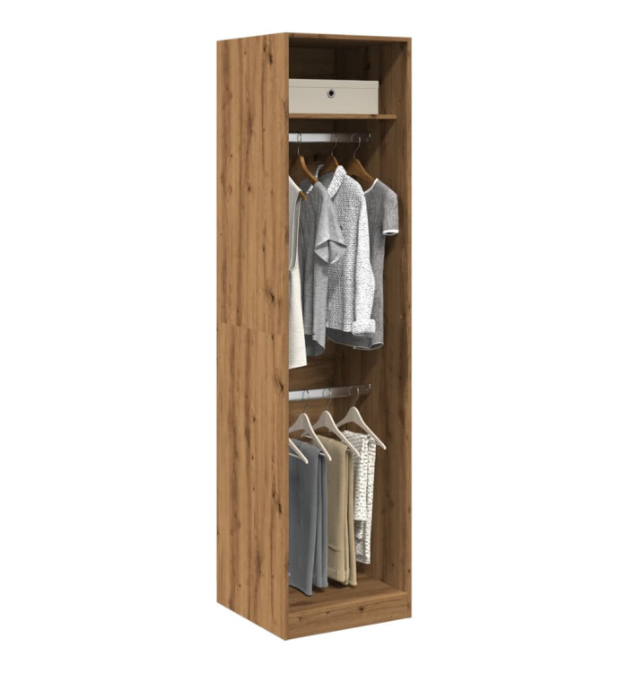 Garde-robe chêne artisanal 50x50x200 cm bois d'ingénierie | Mobilier & Déco