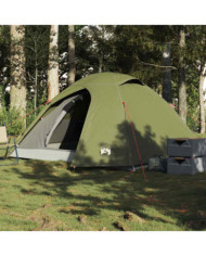 Tente de camping à dôme 4 personnes vert olive imperméable | Mobilier & Déco