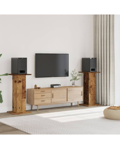 Supports de haut-parleurs 2 pcs vieux bois bois d'ingénierie | Mobilier & Déco